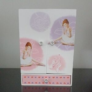 Ballet Dancer Jewelry Cabinet - Pink and Purple